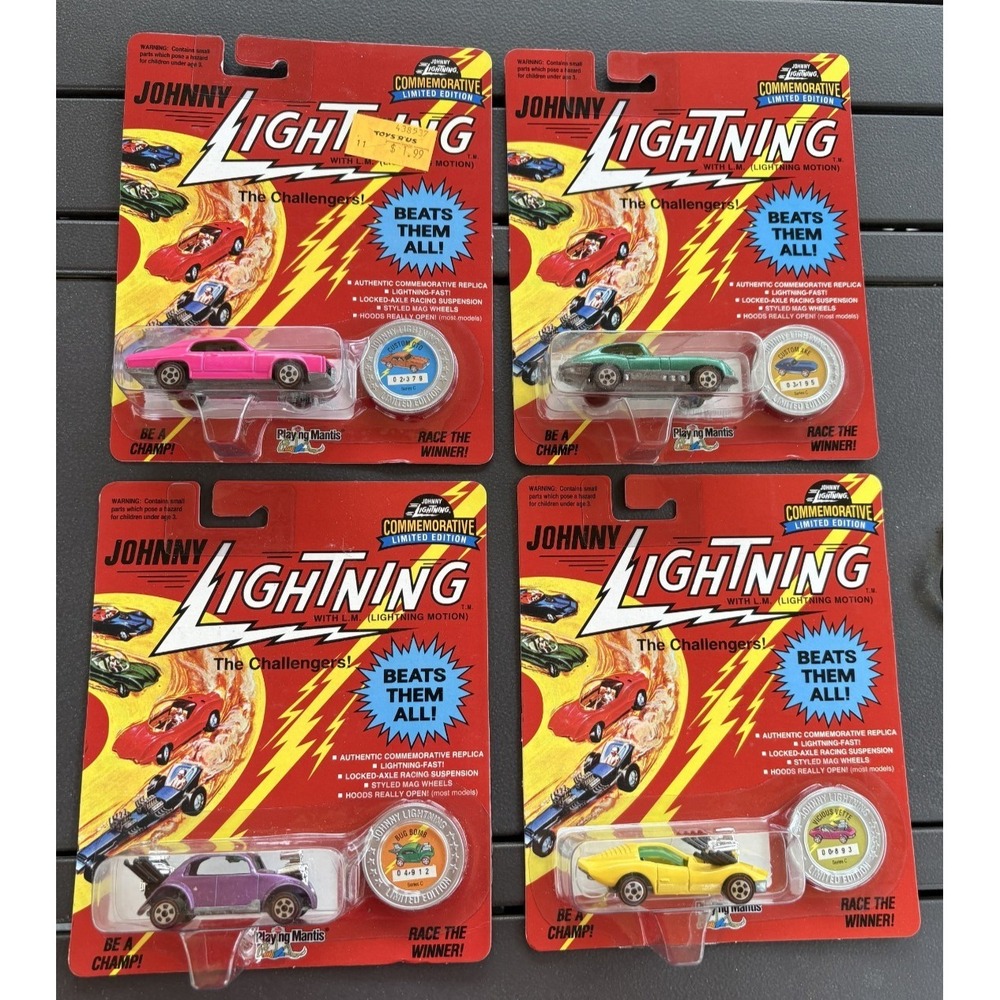 Set‎ of 4 Johnny Lightning The Challengers Series Diecast Model Cars NOS Vintage